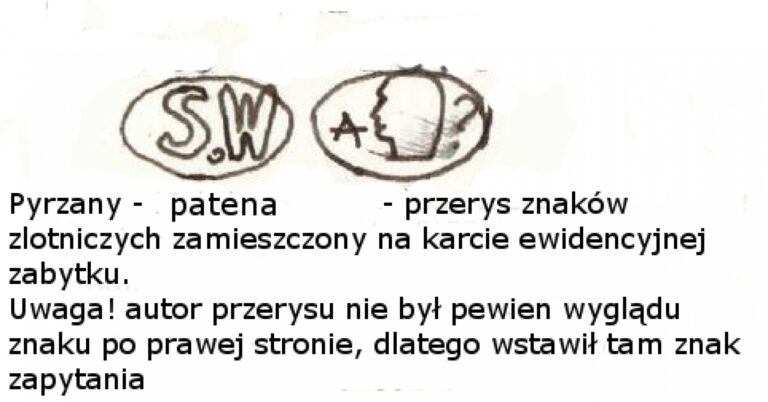 Pyrzany patena - znaki złotnicze