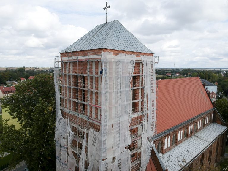 Strzelce Krajeńskie - kościół pw. Matki Boskiej Różańcowej - prace - fot. Patryk Bagiński UM Strzelce Kraj.