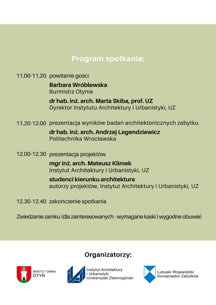 Otyń - zamek - program