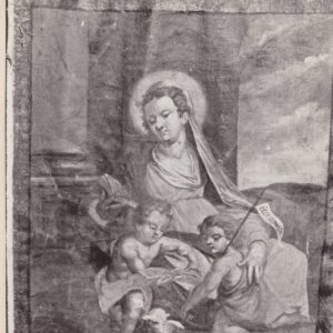 Borów Polski chorągiew procesyjna Madonna z Dzieciątkiem i św. Janem Chrzcicielem fot. 1967